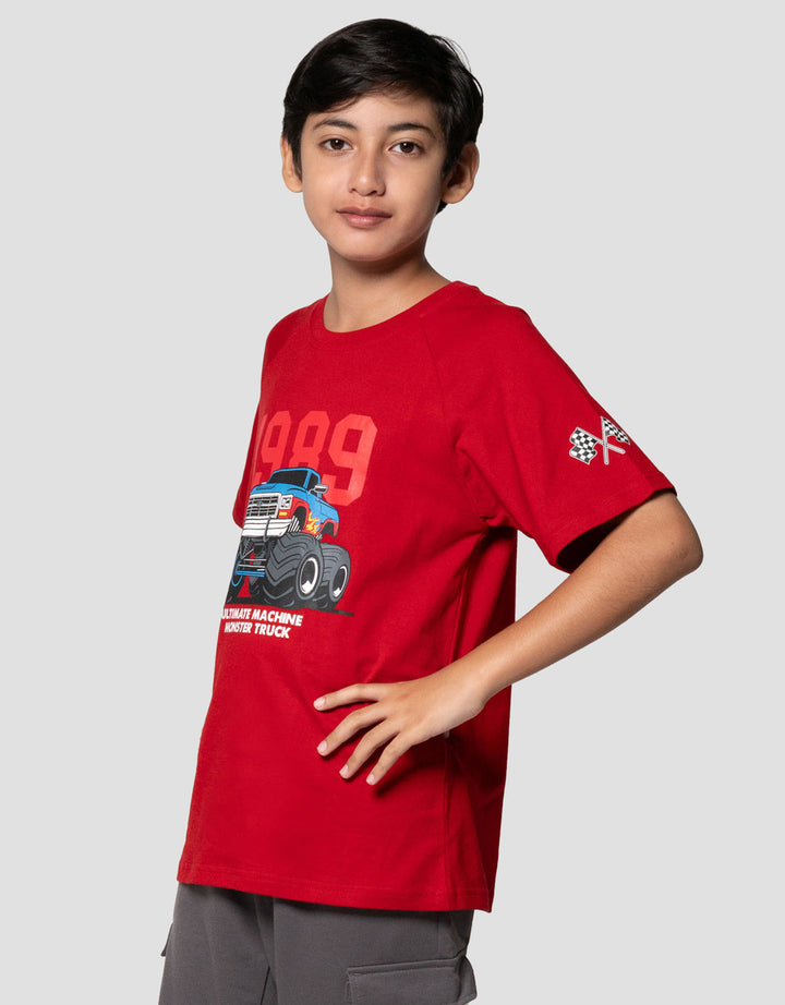 Nevada Ragland Print Auto Racing Truck Kaos Anak Laki-laki