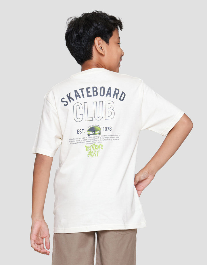 Nevada Two Sided Print Skateboard Club Kaos Anak Laki-laki