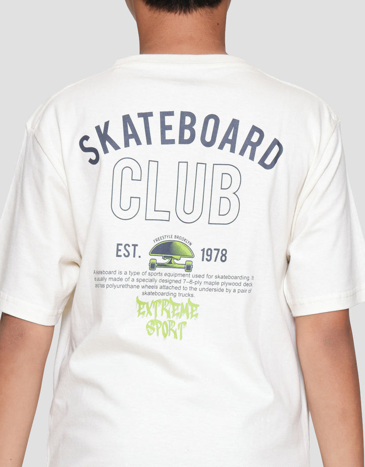 Nevada Two Sided Print Skateboard Club Kaos Anak Laki-laki