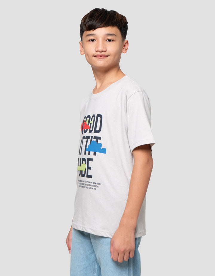 Nevada Print Good Attitude Kaos Anak Laki-laki