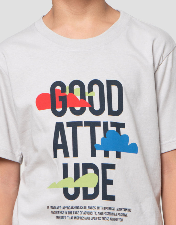 Nevada Print Good Attitude Kaos Anak Laki-laki