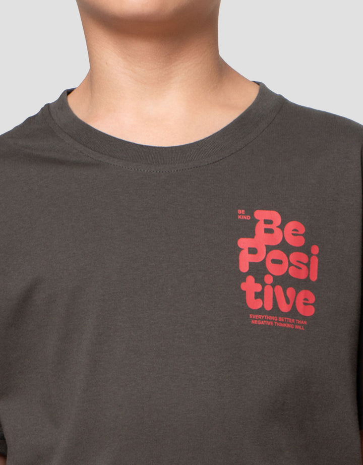 Nevada Two Sided Print Be Positive Kaos Anak Laki-laki