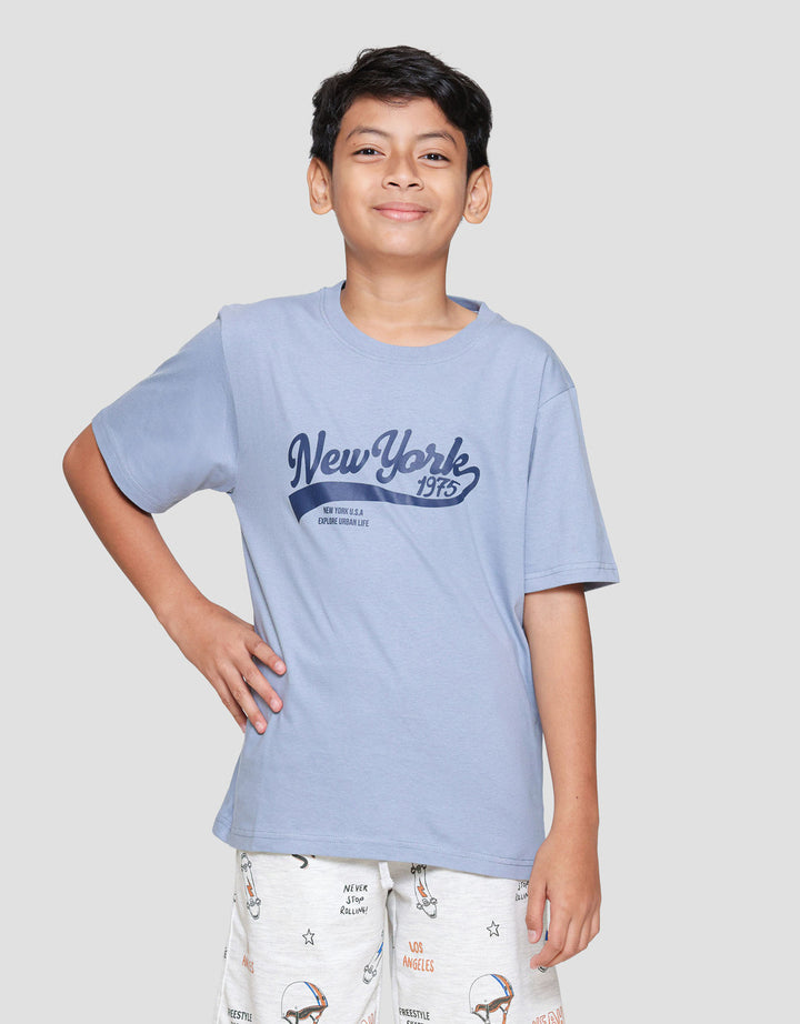 Nevada Solid New York Kaos Anak Laki-laki