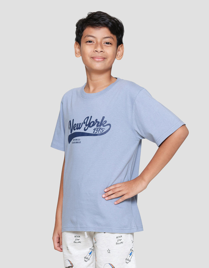 Nevada Solid New York Kaos Anak Laki-laki