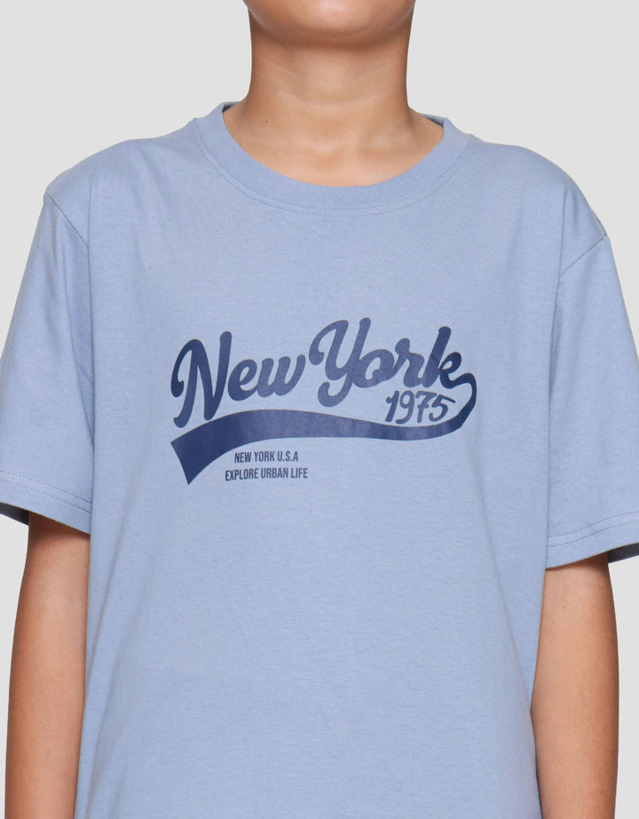 Nevada Solid New York Kaos Anak Laki-laki