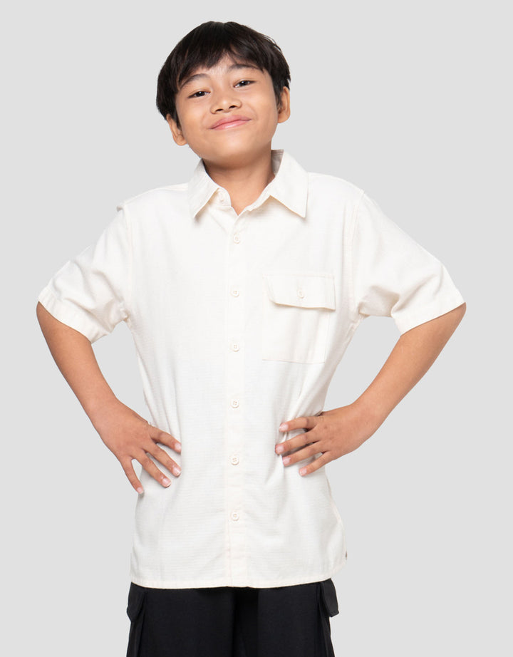 Nevada Casual Texture Pocket Kemeja Anak Laki-laki