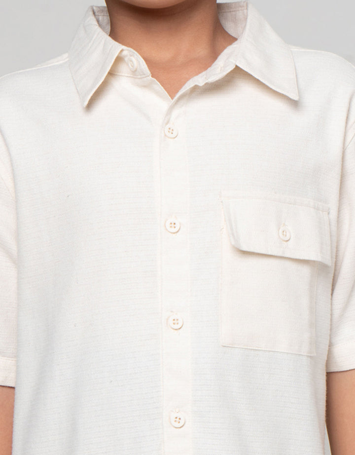 Nevada Casual Texture Pocket Kemeja Anak Laki-laki