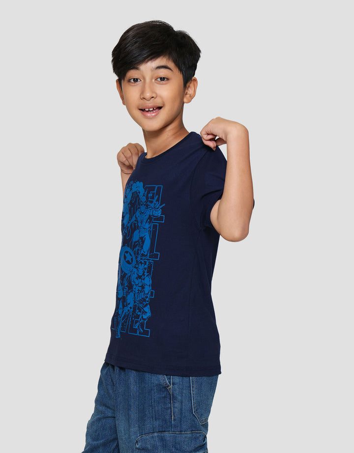 Marvel Heroes Print Kaos Lengan Pendek Anak Laki-laki