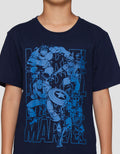 Marvel Heroes Print Kaos Lengan Pendek Anak Laki-laki