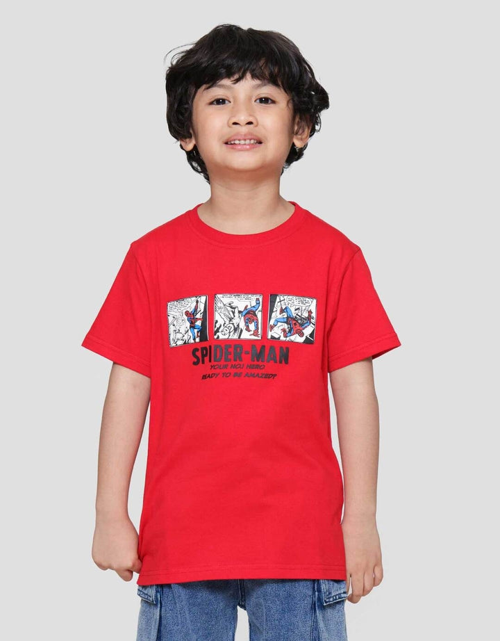 Marvel Spiderman Patch Komik Kaos Anak Laki-laki