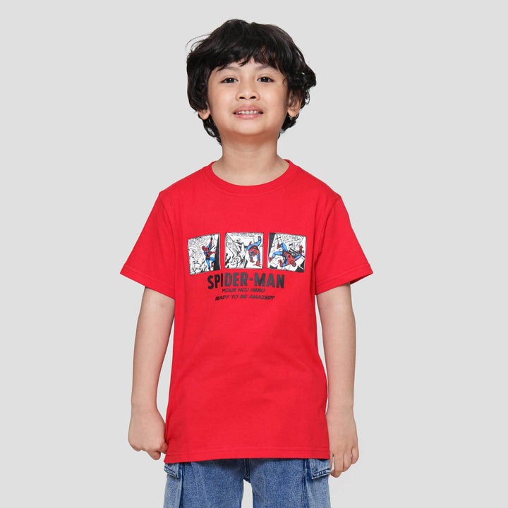 Marvel Spiderman Patch Komik Kaos Anak Laki-laki