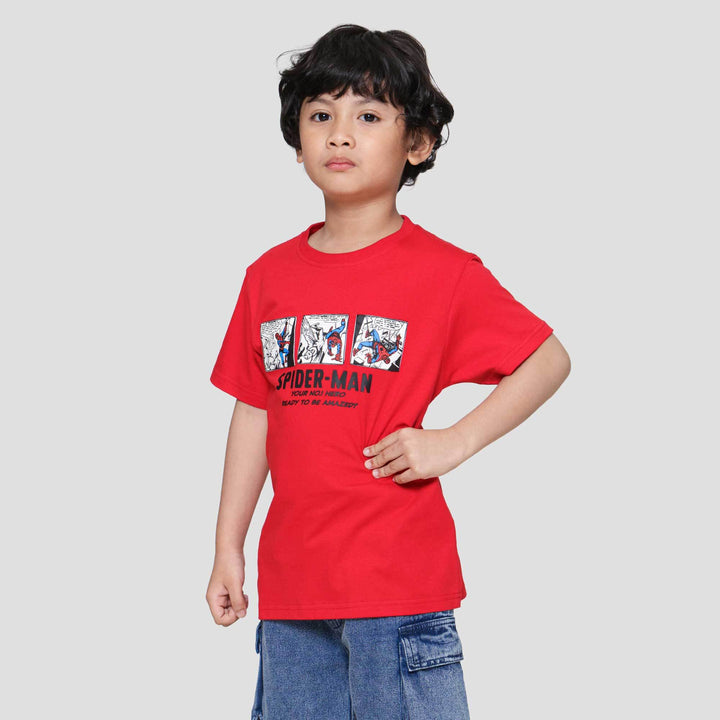 Marvel Spiderman Patch Komik Kaos Anak Laki-laki