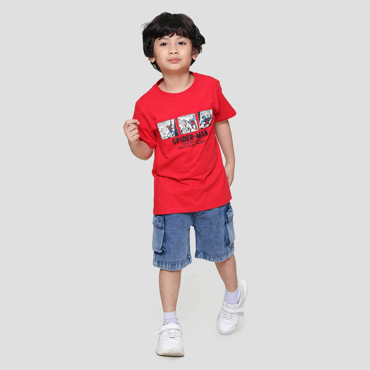 Marvel Spiderman Patch Komik Kaos Anak Laki-laki