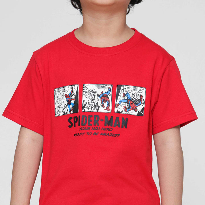 Marvel Spiderman Patch Komik Kaos Anak Laki-laki