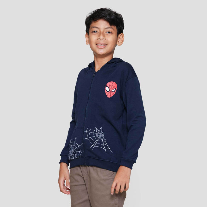 Marvel Spiderman Jaring Jaket Hoody Anak Laki-laki
