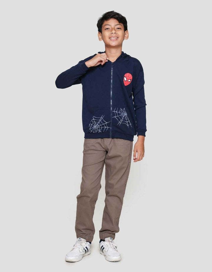 Marvel Spiderman Jaring Jaket Hoody Anak Laki-laki
