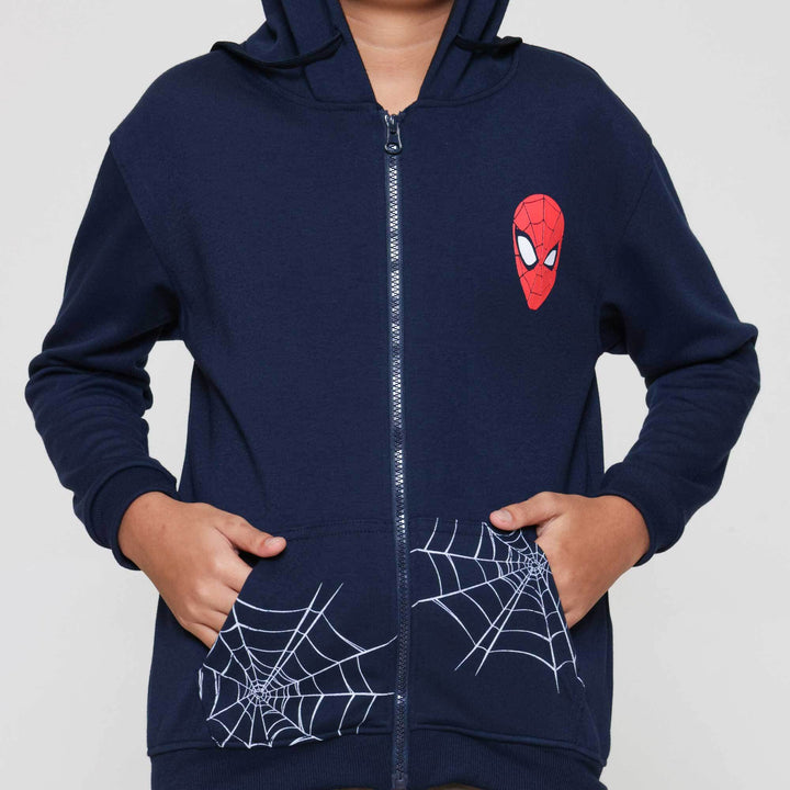 Marvel Spiderman Jaring Jaket Hoody Anak Laki-laki