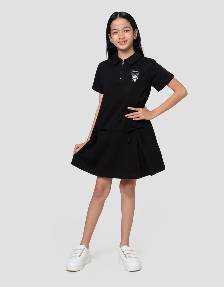 Character Collar Kuromi Dress Anak Perempuan