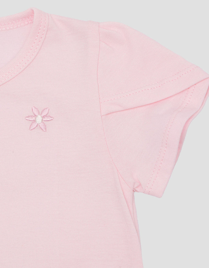 Little M Embro Flower Kaos Bayi