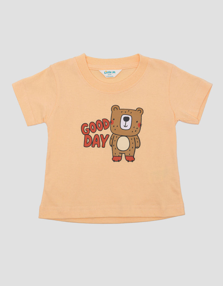 Little M Print Basic Bear Kaos Bayi Laki-laki