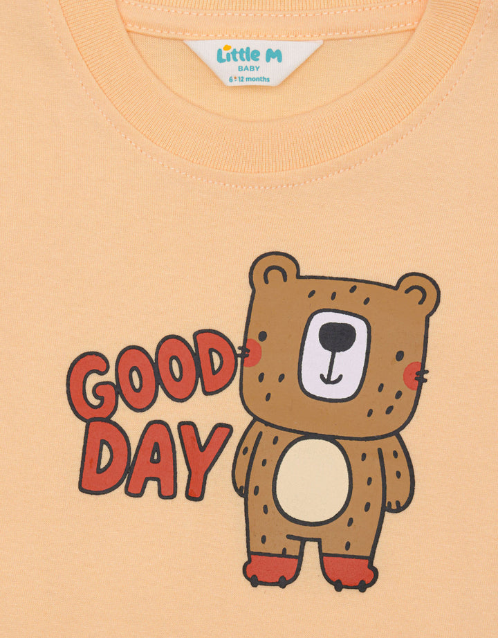 Little M Print Basic Bear Kaos Bayi Laki-laki