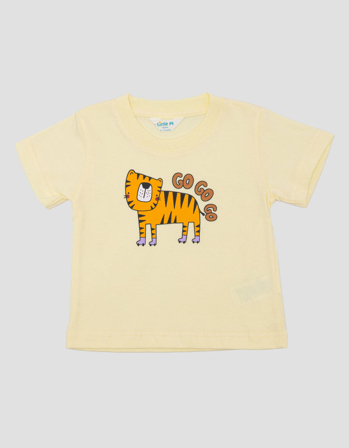 Little M Print Basic Tiger Kaos Bayi Laki-laki