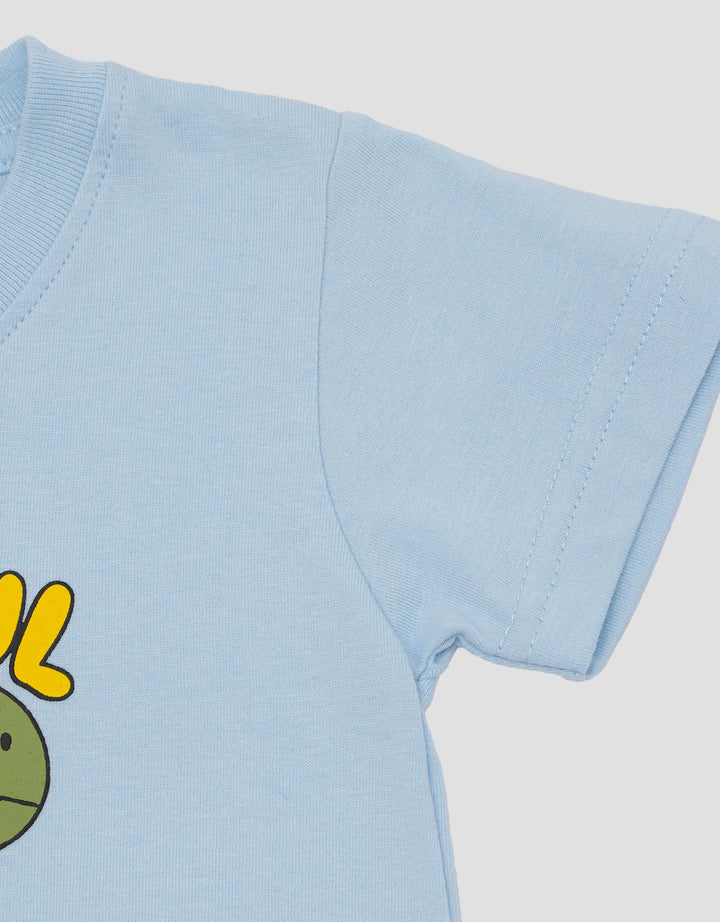 Little M Print Basic Dino Kaos Bayi Laki-laki