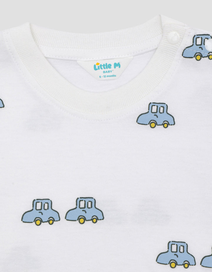 Little M Fullprint Mobil Kaos Bayi