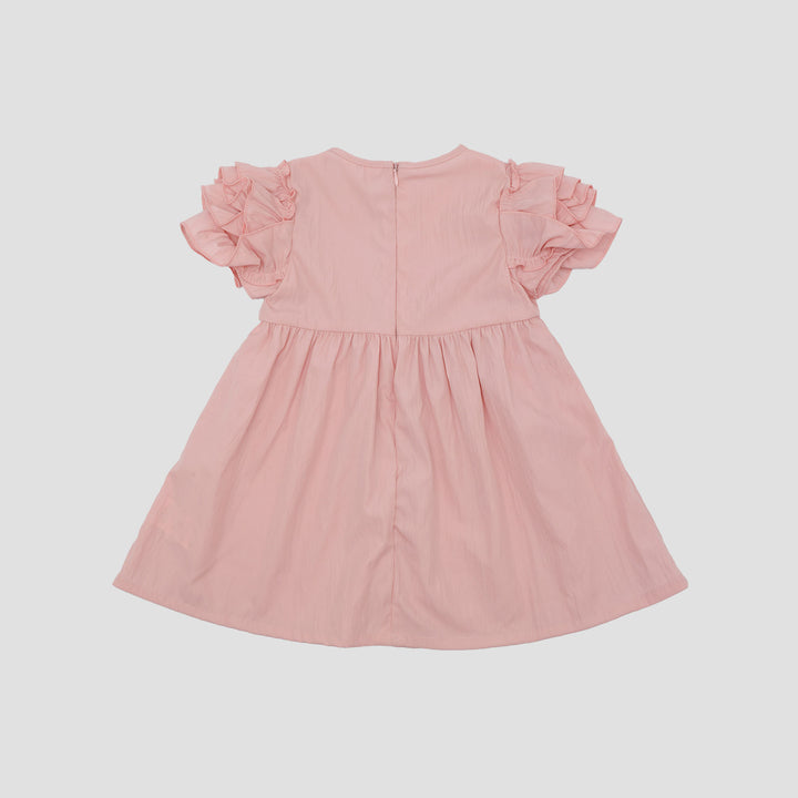 Little M Party Woven With Bunga Tangan Midi Dress Bayi