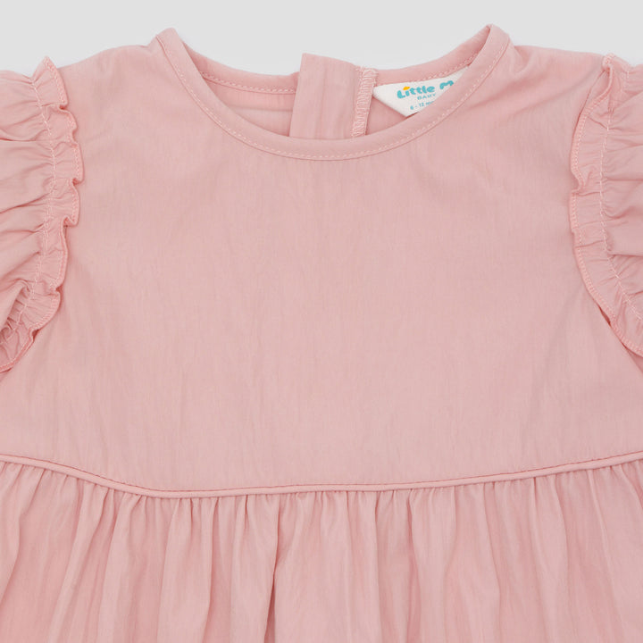 Little M Party Woven With Bunga Tangan Midi Dress Bayi