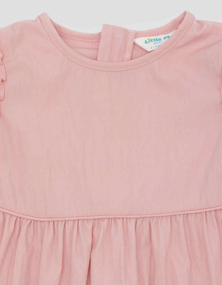 Little M Party Woven With Bunga Tangan Midi Dress Bayi