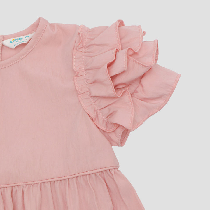 Little M Party Woven With Bunga Tangan Midi Dress Bayi