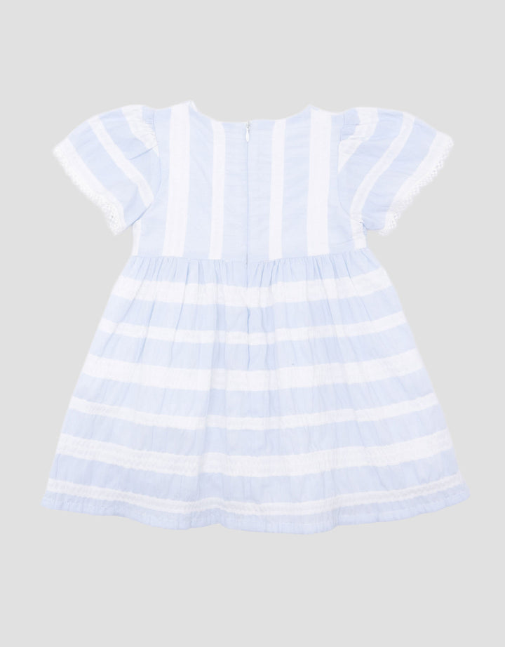 Little M Party Woven Salur Dress Bayi