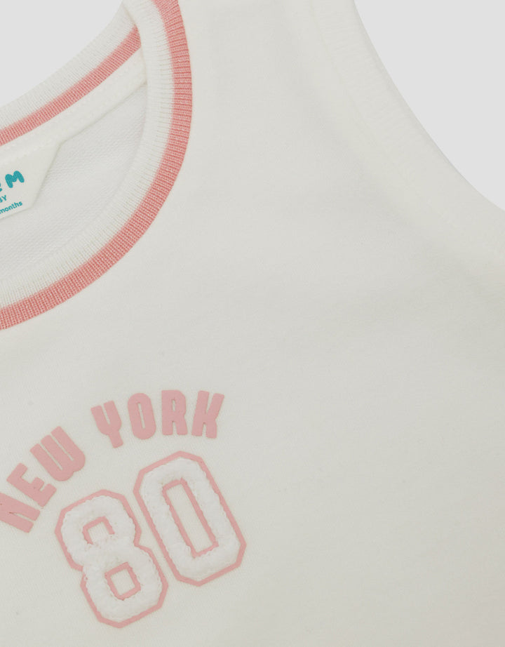 Little M Terry Sleeveless With Print Dress Bayi