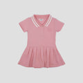 Little M Terry Polo Plisket Midi Dress Bayi