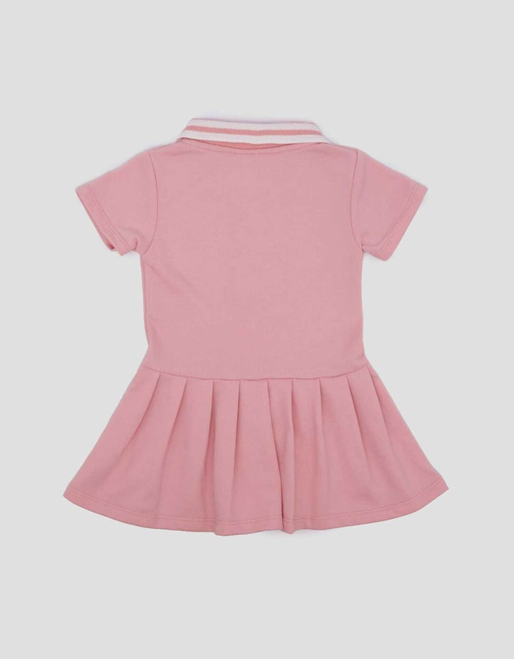 Little M Terry Polo Plisket Midi Dress Bayi