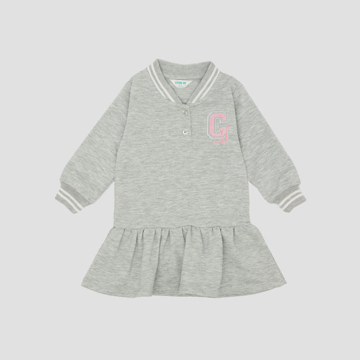 Little M Terry Laken Logo Midi Dress Bayi