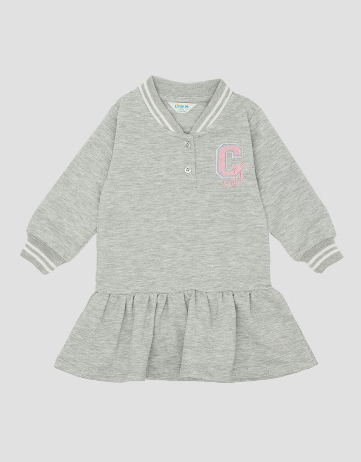 Little M Terry Laken Logo Midi Dress Bayi