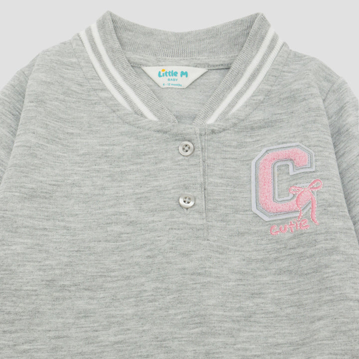 Little M Terry Laken Logo Midi Dress Bayi