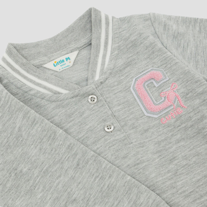 Little M Terry Laken Logo Midi Dress Bayi