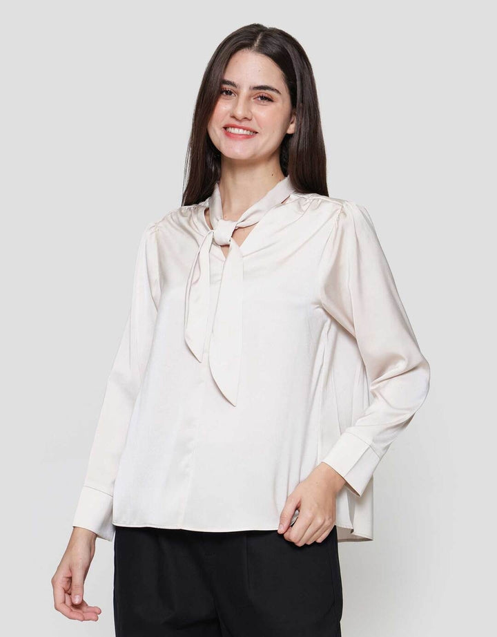 Suko Tie Lengan Panjang Blouse Wanita