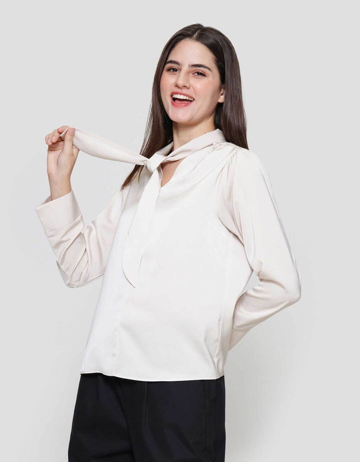 Suko Tie Lengan Panjang Blouse Wanita