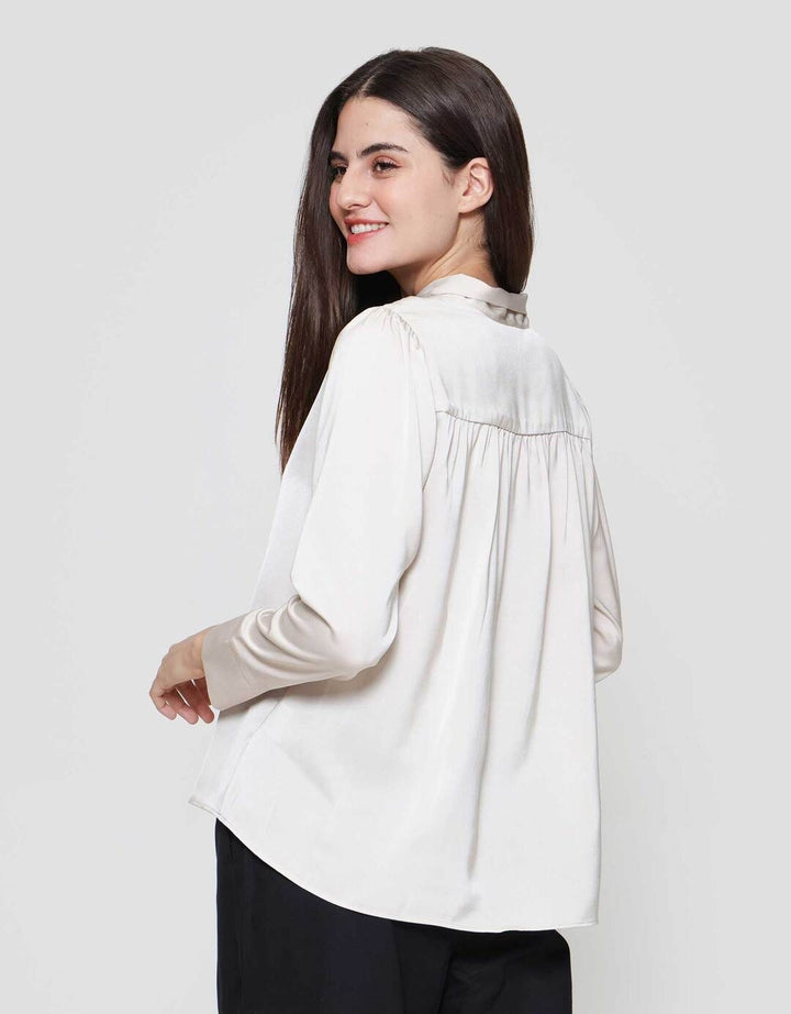 Suko Tie Lengan Panjang Blouse Wanita