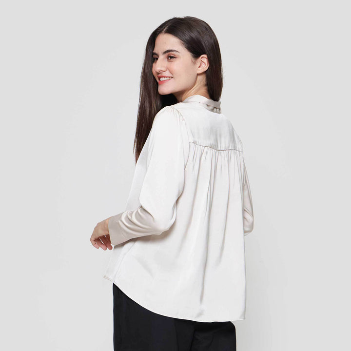 Suko Tie Lengan Panjang Blouse Wanita