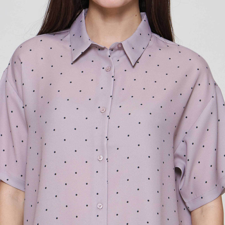 Suko Motif Lengan Pendek Blouse Wanita