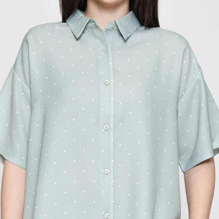 Suko Motif Lengan Pendek Blouse Wanita