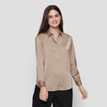 Suko Satin Lengan Panjang Blouse Wanita