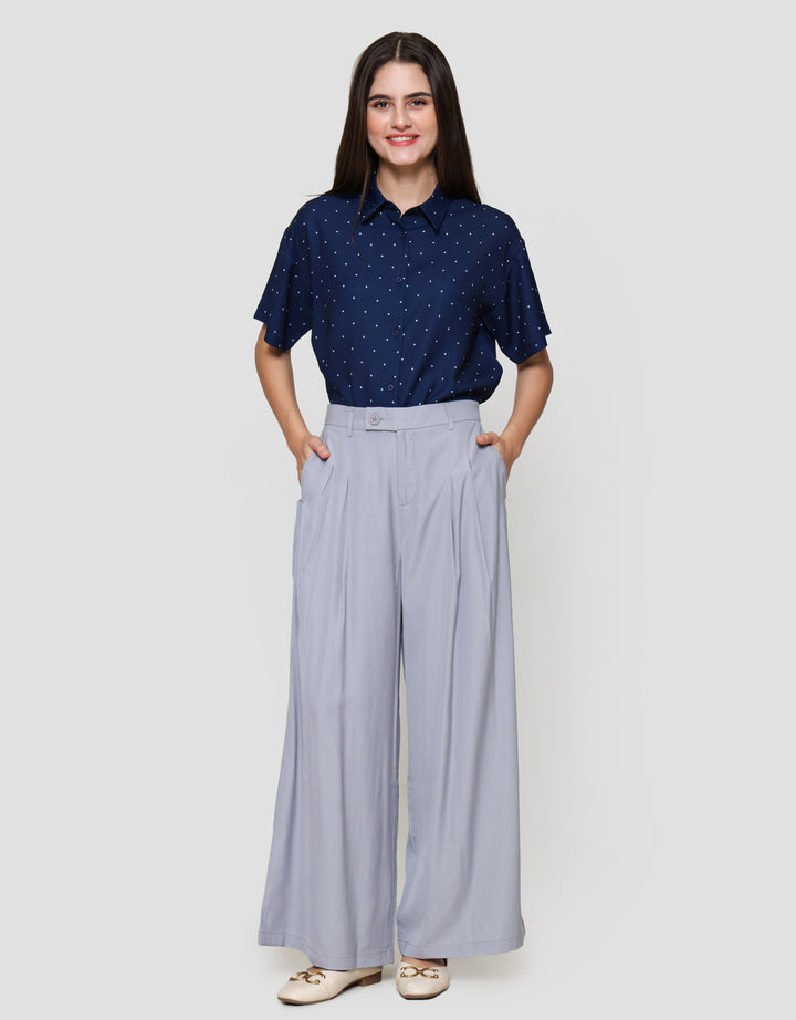 Suko Pleats Loose Fit Celana Panjang Wanita