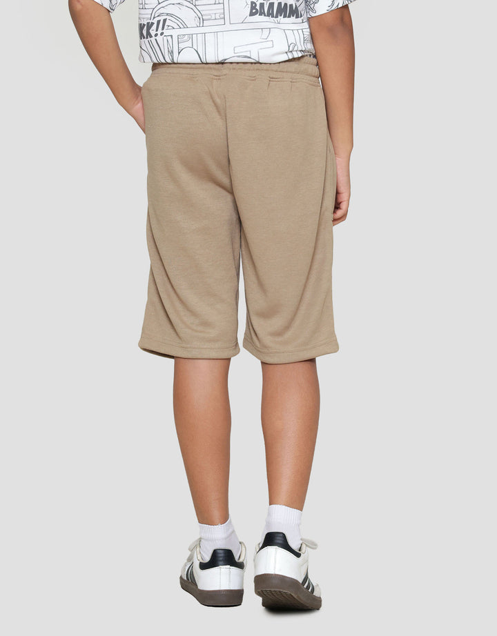 Character Knit Superman Logo Bordir Celana Pendek Anak Laki-laki