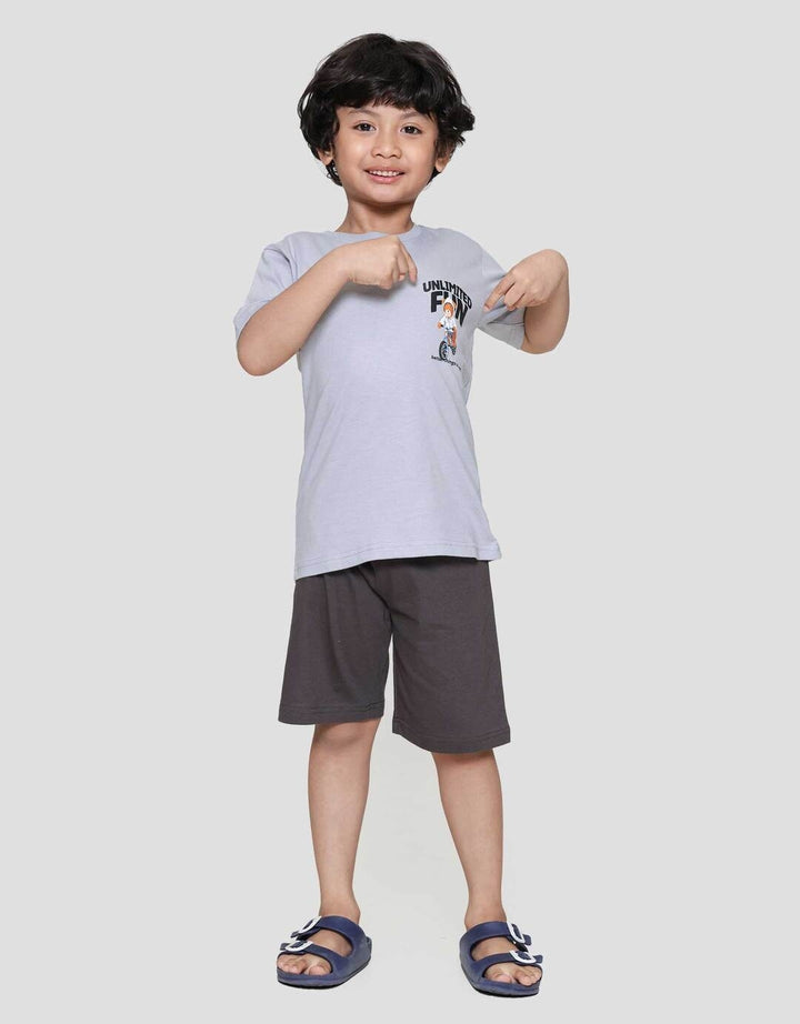 Little M Bear Bike Unlimited Fun Pakaian Setelan Anak Laki-laki